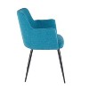 LumiSource Set of 2 Andrew Contemporary Dining/Accent Chair Teal - 3 of 4