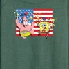 Women's - SpongeBob SquarePants - Patrick Sparkers Flag Lightweight French Terry Wide Neck Long Sleeve Shirt - 2 of 4