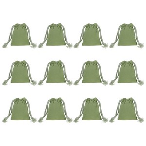 Unique Bargains 100% Cotton Reusable Washable Dust Drawstring Bag 12 Pcs - 1 of 4