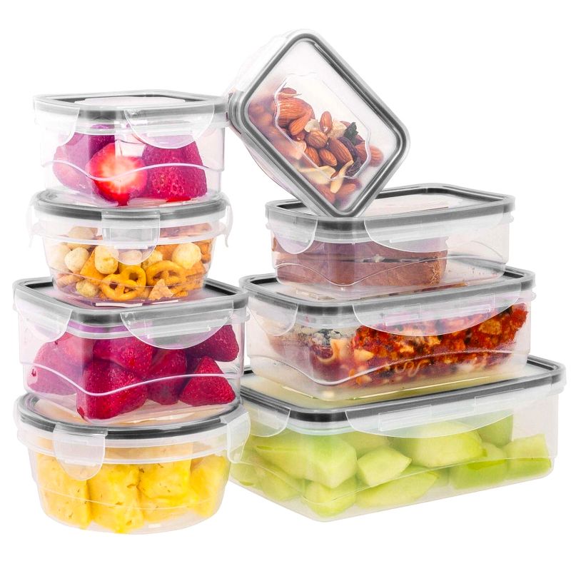 Lexi Home Plastic Containers with Snap Lock Lids (Set of 8), 2 of 6