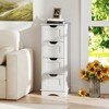 Tangkula 4-Drawer Bathroom Cabinet w/Cut-out Handles Anti-toppling Device Narrow Entryway - 4 of 4