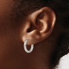 Chisel Stainless Steel Polished 3mm Hinged Hoop Earrings - 3 of 4