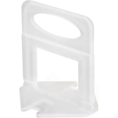 Juvale 400 Pack Tile Leveling Clips Reusable Plastic Leveling Spacer Clips, White, 1/16 Inch