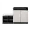KWPZQEB Modern Shoe Storage Cabinet with 4 Tier Shoe Racks, Entryway Shoe Storage with Shoe Bench & Cushion for Hallway, Living Room - 4 of 4