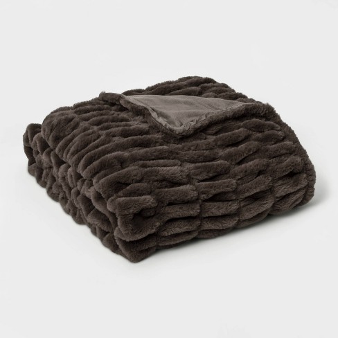 Large dark grey discount throw