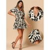 INSPIRE CHIC Women's Summer V Neck Short Sleeve Straps Tiered Mini Dress - 2 of 4