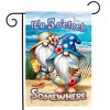 Briarwood Lane Summer Garden Flag 12x18 For Outdoor 5 O'clock Beach Gnomes For Summer Garden Flag Flags For Outside - 2 of 4