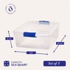 Homz Secure Latch Large Clear Stackable Storage Container Bin, 31 Quart, 4 Count - 4 of 4
