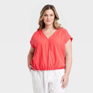 Women's Short Sleeve Blouse - Universal Thread™ - 1 of 3