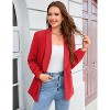 Blazer Jackets for Women Open Front Long Sleeve Work Office Casual Blazers with Pockets - 2 of 4