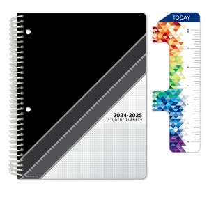 Global Datebooks Secondary Student Planner AY 2024-2025 - Matrix Style - 7"x9" (Black Stripe) - 1 of 4