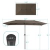 Sonkuki 10 x 6.5Ft Double-Sided Patio Umbrella with Large Canopy Outdoor Table Umbrella for Garden, deck and pool - 3 of 4