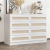 Jojoka 8 Drawer Double Dresser for Bedroom, Rattan Chest of Dressers - 4 of 4
