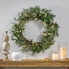 Artificial Greenery Wreath for Wedding Christmas Wreath with Eucalyptus Berries Flowers, Indoor Outdoor Wreaths for Wedding Table Party Home Decor - 2 of 4