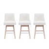 WestinTrends 26" Upholstered Swivel Counter Height Bar Stools (Set of 3) - 3 of 3