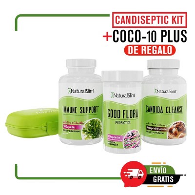 NaturalSlim Candiseptic Kit - Candida Cleanse - Candida Overgrowth Treatment With Probiotics
