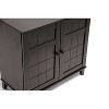 Glidden Wood Modern Shoe Cabinet (Short) Dark Brown - Baxton Studio - 3 of 4