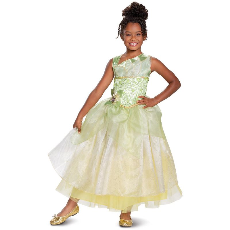 The Princess and the Frog Tiana Deluxe Child Costume, X-Small (3T-4T), 1 of 3
