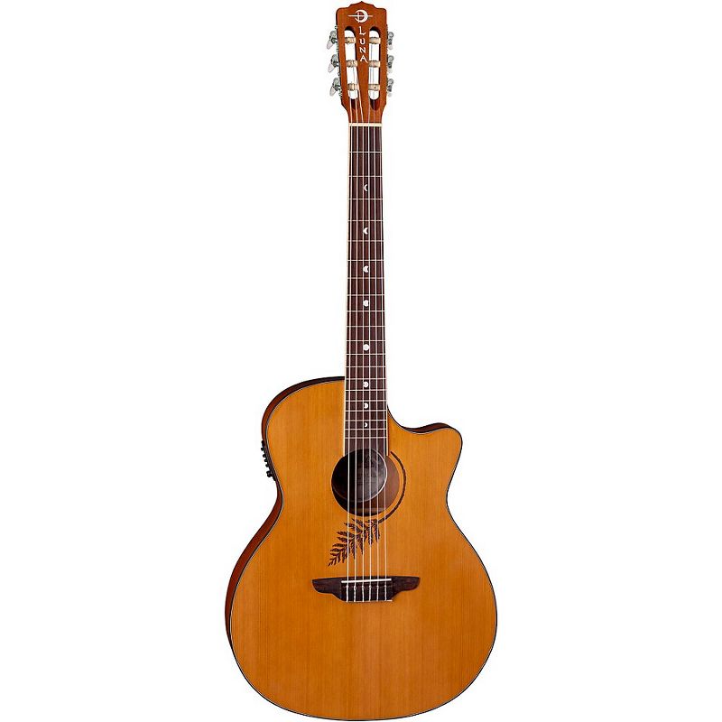 Luna Woodland Cedar Nylon Acoustic-Electric Guitar Satin Natural, 2 of 4