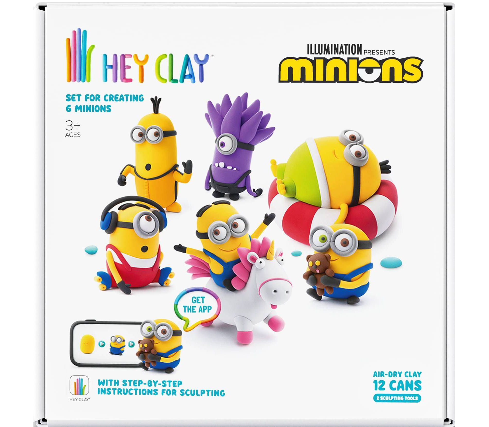 HEY CLAY 6ct Minions Modeling Air-Dry Clay