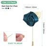 Unique Bargains Mens Golden Leaf Rose Lapel Boutonnieres Pin for Wedding 12 Pcs - 3 of 4