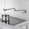 SUMERAIN Pot Filler Faucet Wall Mount,Brushed Nickel Finish and Dual Swing Joints Design - 3 of 4