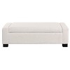 KTMBDW Storage Ottoman Foot Rest Stool, 50" Textured Fabric Ottoman Footstool with Wood Legs and Hinged Lid, Foot Stool Bench for Bedroom - 3 of 4