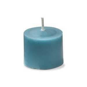 tag Color Studio Votive Candles Set of 12 Teal Smokeless Paraffin Wax Burn Time 5 Hrs. - 1 of 3