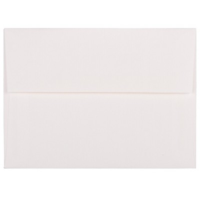 JAM Paper A6 Strathmore Invitation Envelopes 4.75 x 6.5 Bright White Laid STTL661