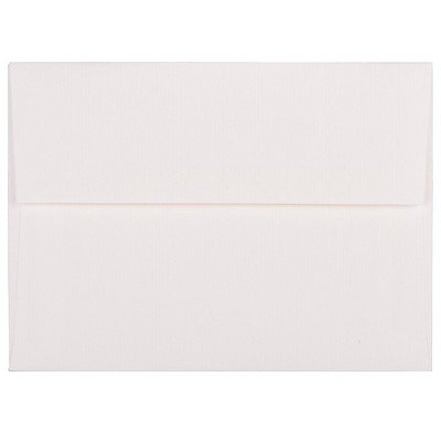 JAM Paper A6 Strathmore Invitation Envelopes 4.75 x 6.5 Bright White Laid STTL661