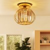 DORESshop Modern Flush Mount Ceiling Light, 1-Light Fixture, E26 Base, Gold Finish, Bulb Not Included - 3 of 4