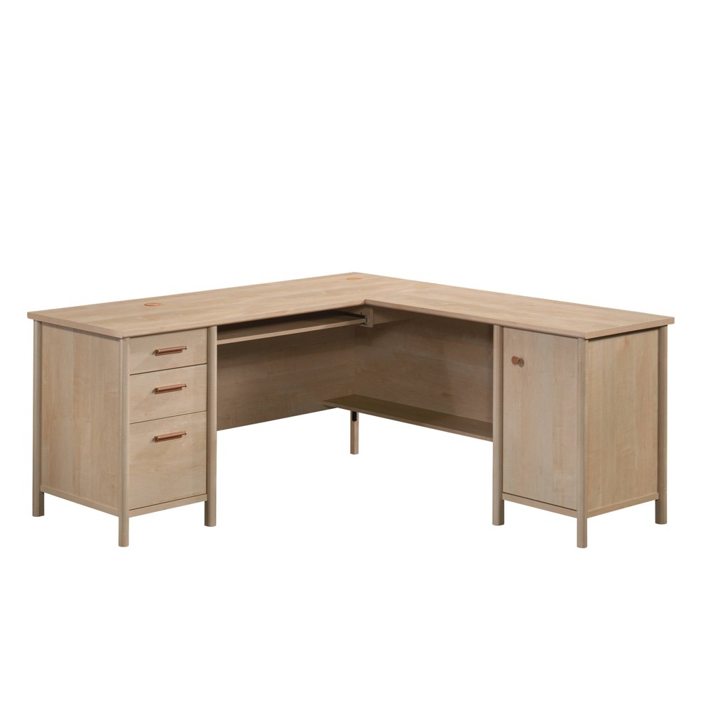 Photos - Office Desk Sauder Whitaker Point L-Shape Desk Natural Maple - : Executive  