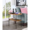 Lunar Chairside End Table with Shelf Driftwood/Black - Breighton Home: Rectangle Accent Table, Metal Frame, MDF Top - 2 of 4