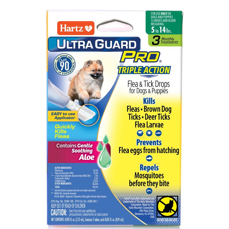 Hartz UltraGuard Pro Flea and Tick Treatment Drops for Dogs and Puppies - 3ct, 1 of 6