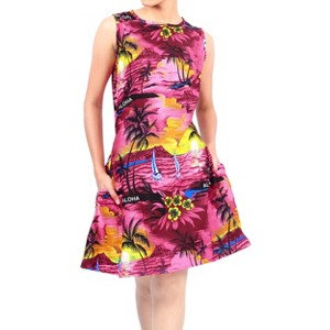 LA LEELA Women's Vacation Beachwear Mini Dress Wrap Summer Loose Swimwear Bathing Suit Cover Ups for Women - 1 of 4