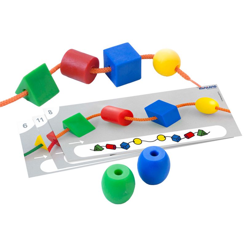 Miniland Educational Activity Shapes, Giant Beads and Laces Set, 2 of 4