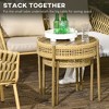 NicBex Ceramic Garden Stool with Double-Coin Knotted Ring Design, Outdoor Side Table for Patio, Versatile Patio End Table, Decorative Outdoor Table - 2 of 4