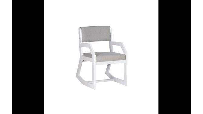 Robin Modern Upholstered Rocking Chair White - Linon, 2 of 9, play video
