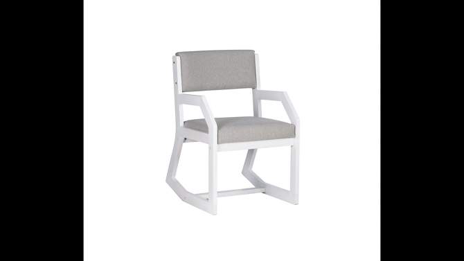 Robin Modern Upholstered Rocking Chair White - Linon, 2 of 9, play video