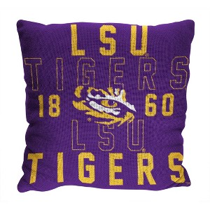 NCAA LSU Tigers Stacked Woven Pillow - 1 of 3