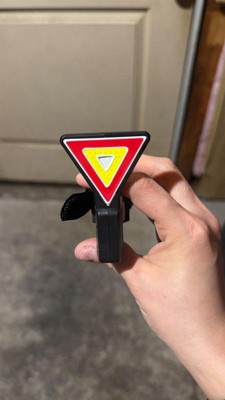 Brightz Triangle LED Tail Light: ABS Bike Reflector, Seat Post