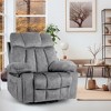 Massage Swivel Rocker Recliner Chair with Heat, Velvet Fabric, USB Port, 360¡ã Rotation, 8-Point Vibrating Massage, Side Pockets - 3 of 4