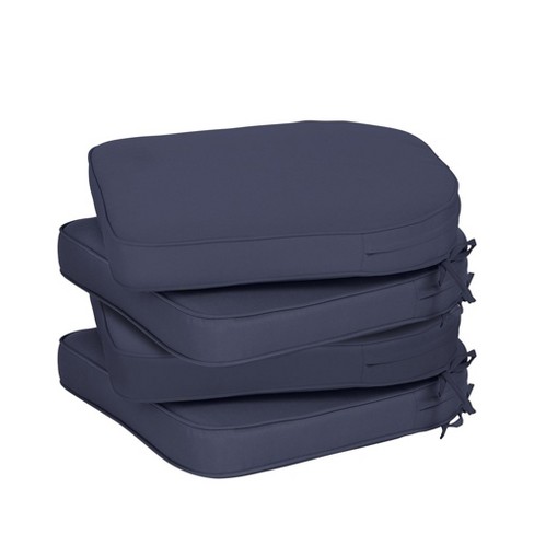 Aoodor Outdoor Chair Cushion W18 xd19 Soft And Fade resistant Polyester two Sets Of Ties For High Adaptability Set Of 4 Target