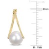 EVERLY JEWELRY | 10K Yellow Gold 8 - 8.5 mm Cultured Freshwater Fashion Pearl Earrings - 2 of 4