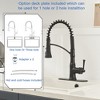Single-Handle Pull-Down Sprayer 3 Spray High Arc Kitchen Faucet With Deck Plate - 3 of 4
