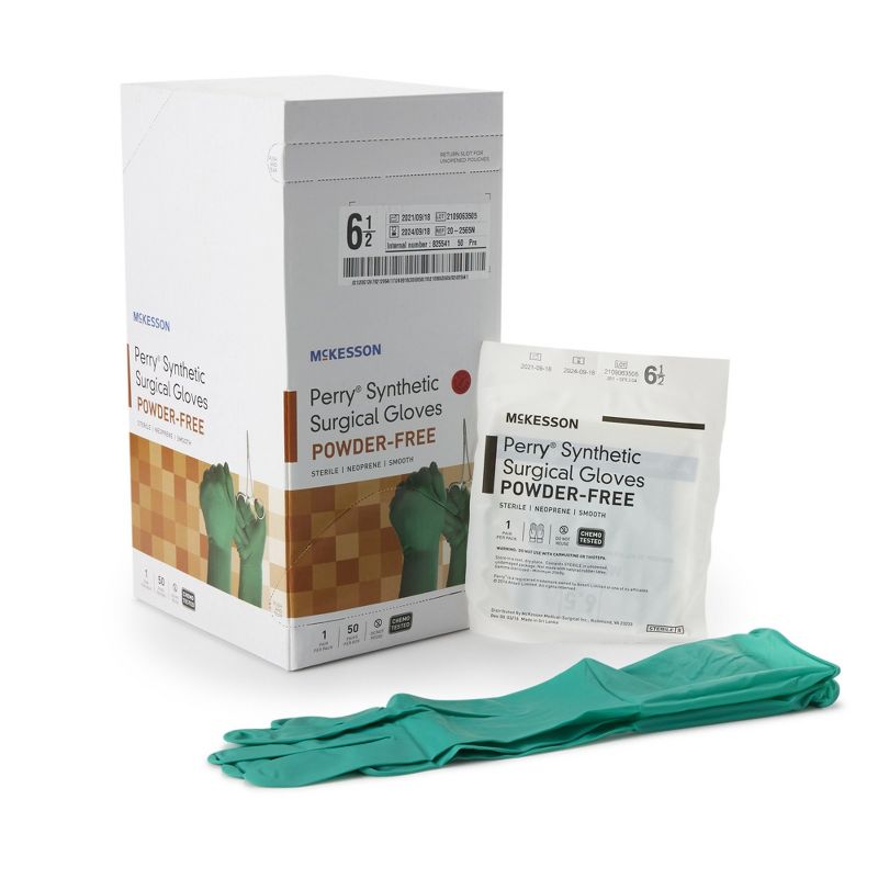 McKesson Perry Performance Plus Polychloroprene Surgical Glove Standard Cuff Length Size 6.5, 1 of 5