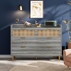 6 Drawer Double Dresser for Bedroom, 47" Wide Modern Closet Dressers Chest of Drawers, Wood Storage Dresser Organizer for Nursery Bedroom - 3 of 4