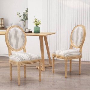 Set of 2 Phinnaeus French Country Fabric Dining Chairs - Christopher Knight Home - 1 of 4