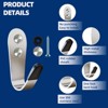 phiestina Stainless Steel U-Shaped Hooks, 10-Piece Set for Bathroom, Bags, Living Room & Kitchen Storage - 4 of 4