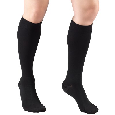 Truform 20-30 mmHg Medical Compression Stockings, Smooth Stretch Microfiber, Knee High, Closed Toe